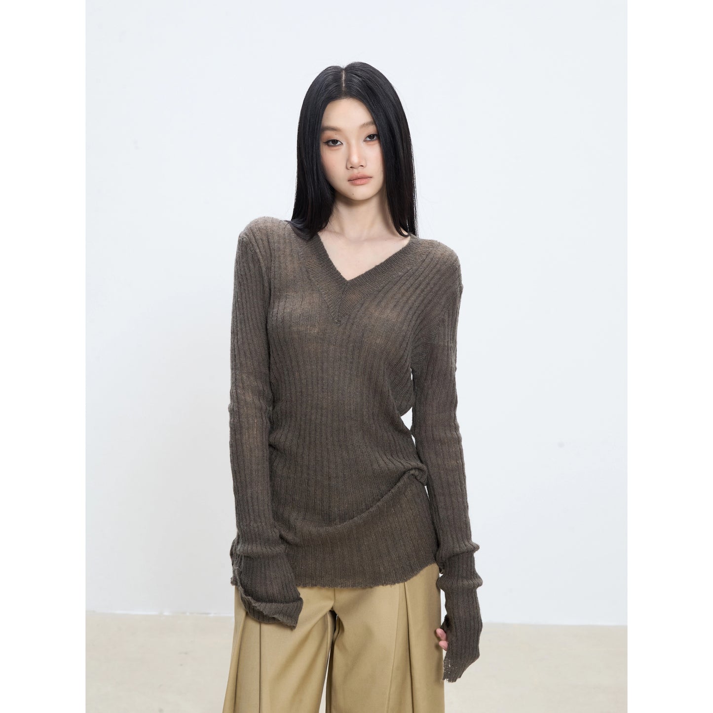 Noa V-Neck Textured Sweater