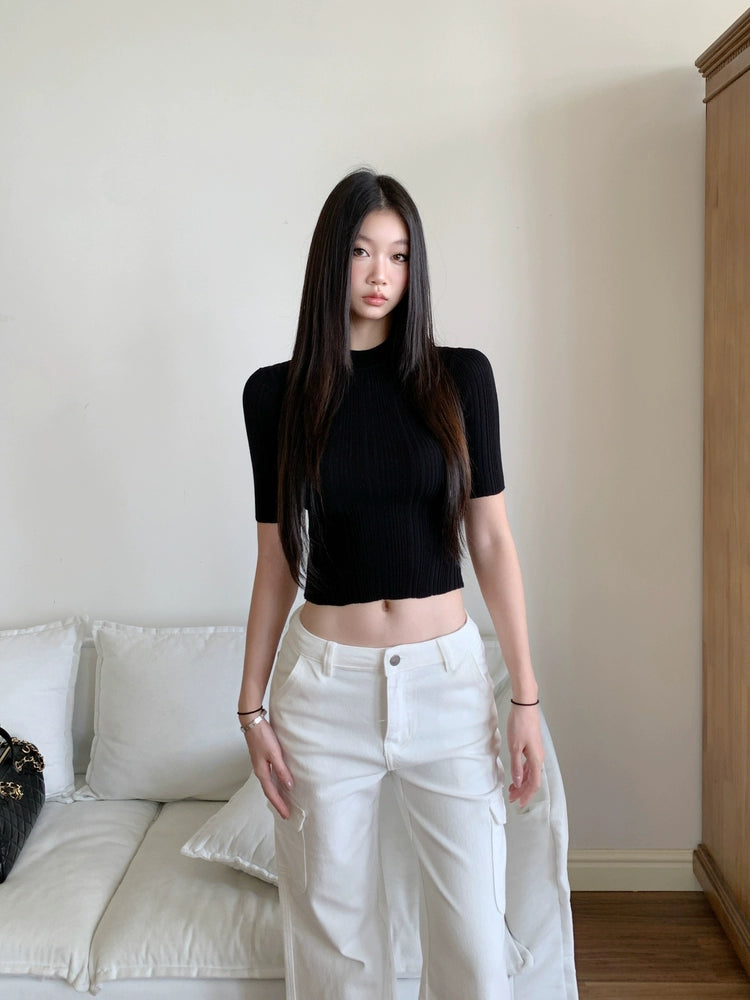 Eunji Ribbed Knit Top