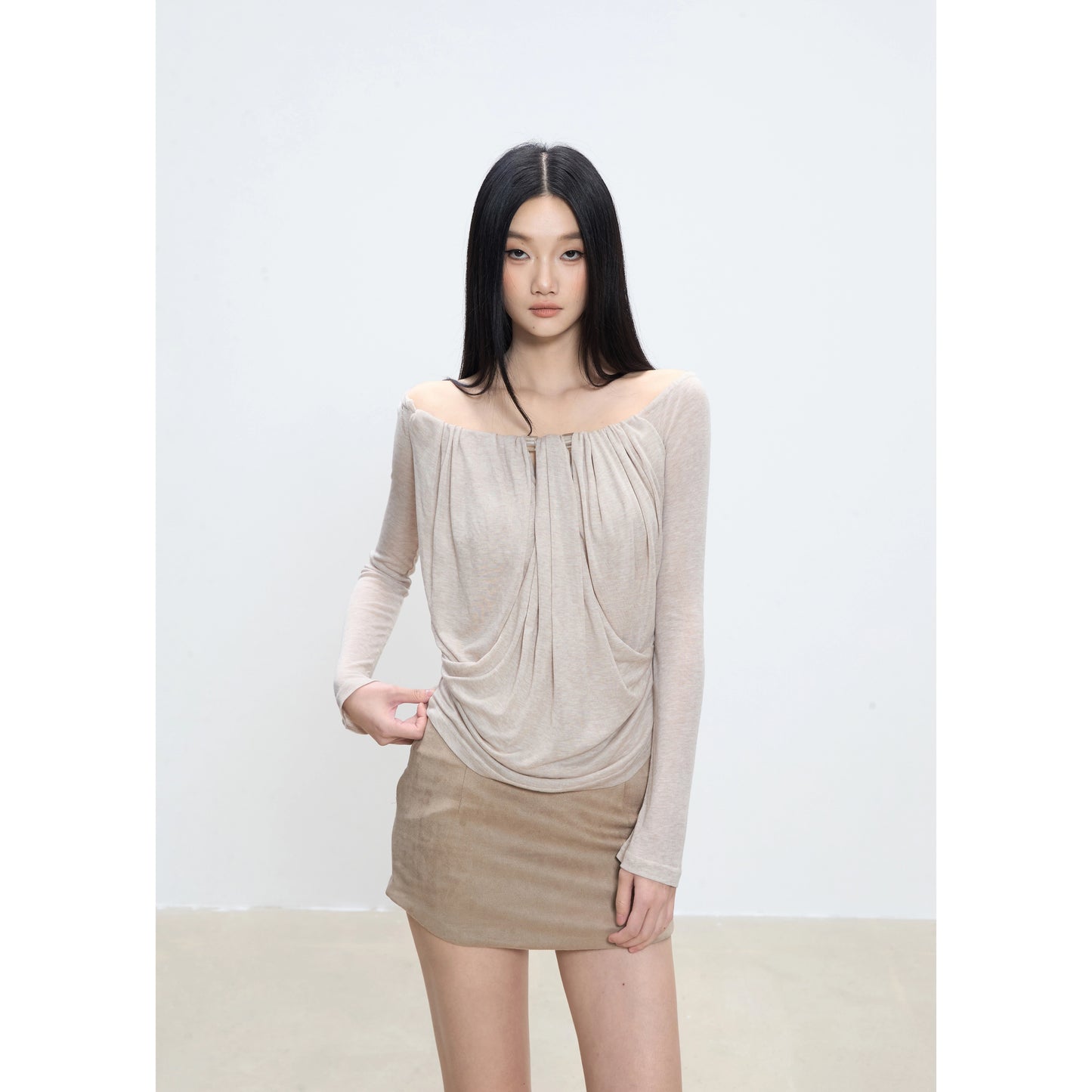 Sena Draped Gathered Top