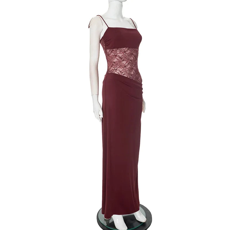 Rose Lace Up Dress