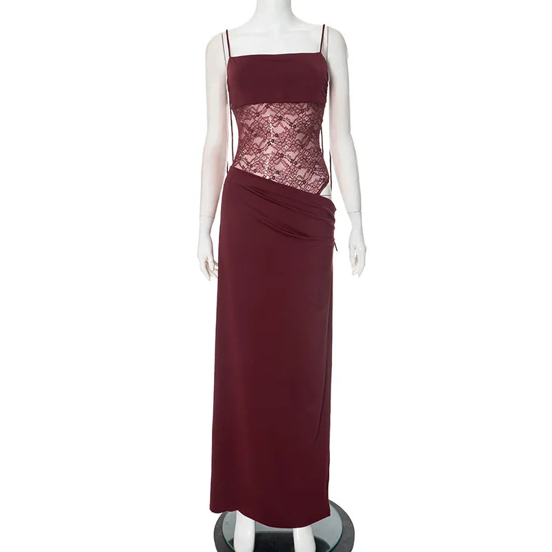 Rose Lace Up Dress