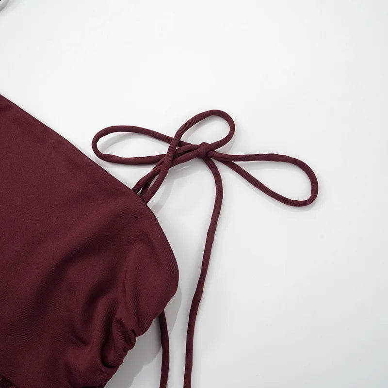 Rose Lace Up Dress