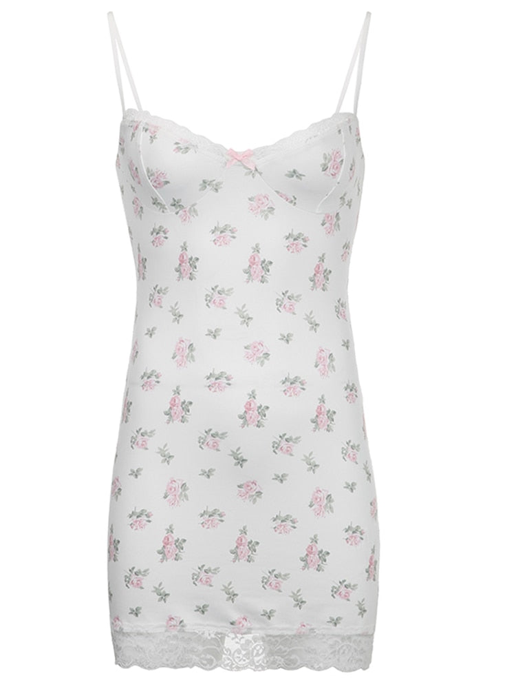 Sadie Y2k Floral Mini Dress - Montfash