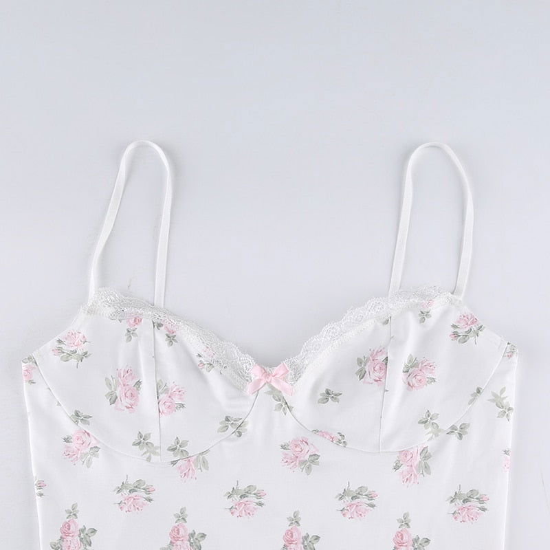Sadie Y2k Floral Mini Dress - Montfash