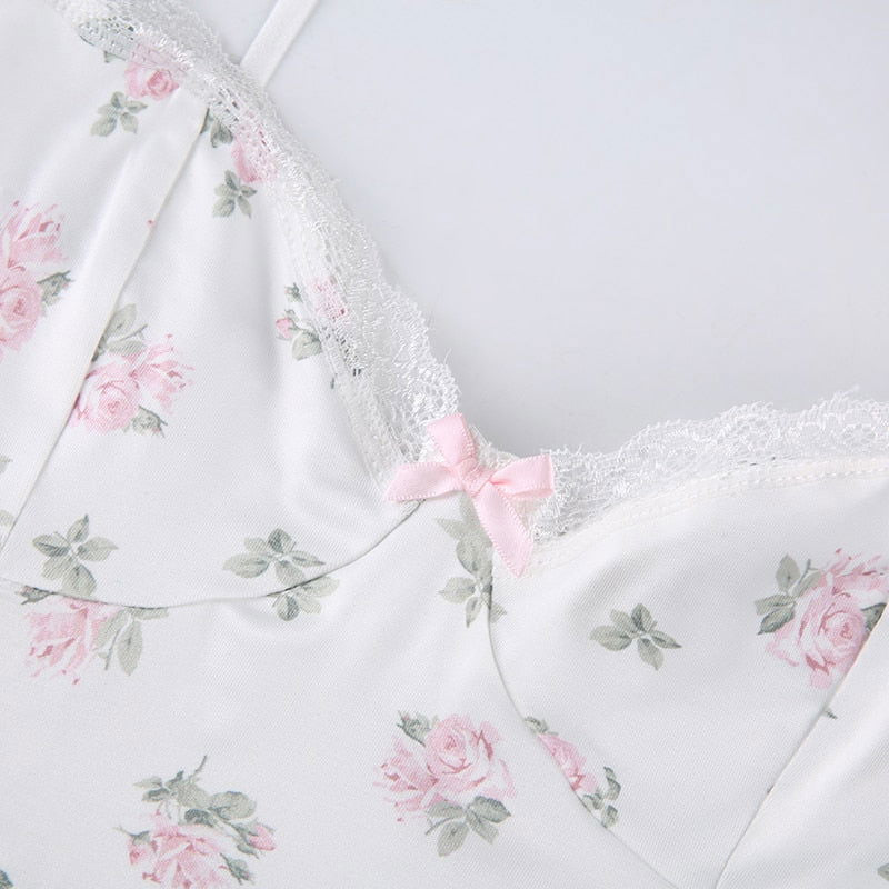 Sadie Y2k Floral Mini Dress - Montfash