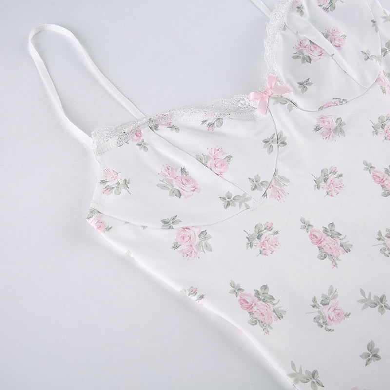 Sadie Y2k Floral Mini Dress - Montfash