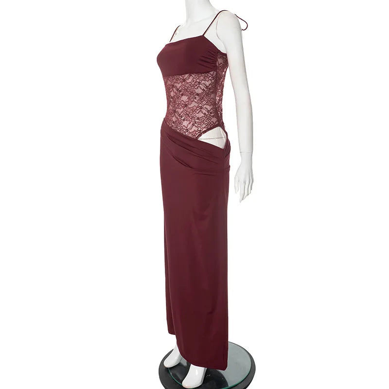Rose Lace Up Dress