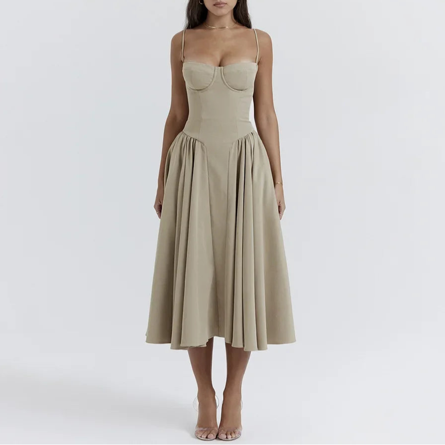 Jade Elegant Midi Dress