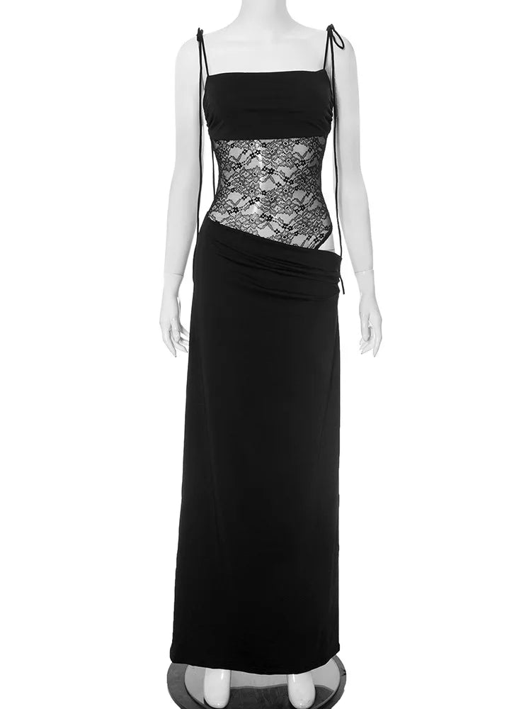 Rose Lace Up Dress