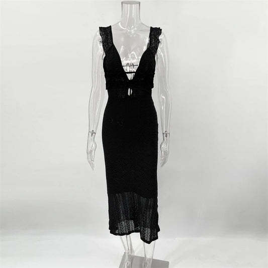 Serenity Knit Maxi Dress - Montfash