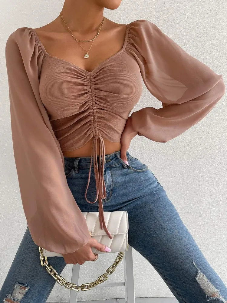 Chloe Puff Sleeve Top - Montfash