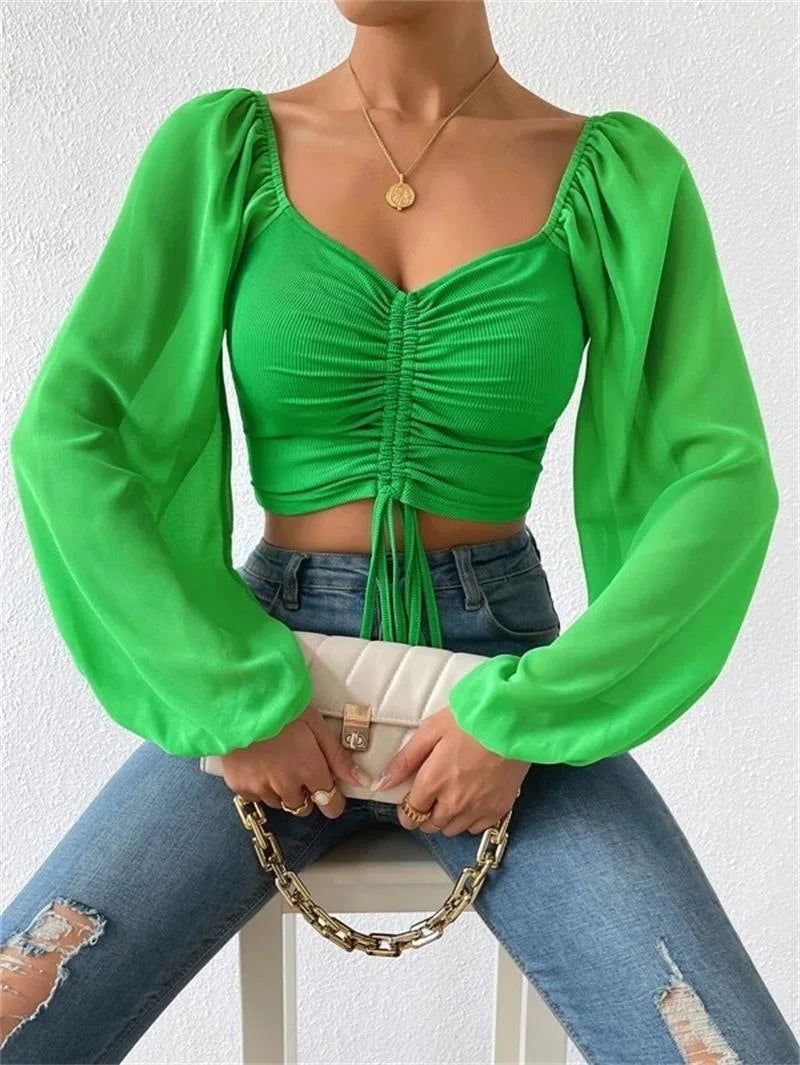Chloe Puff Sleeve Top - Montfash
