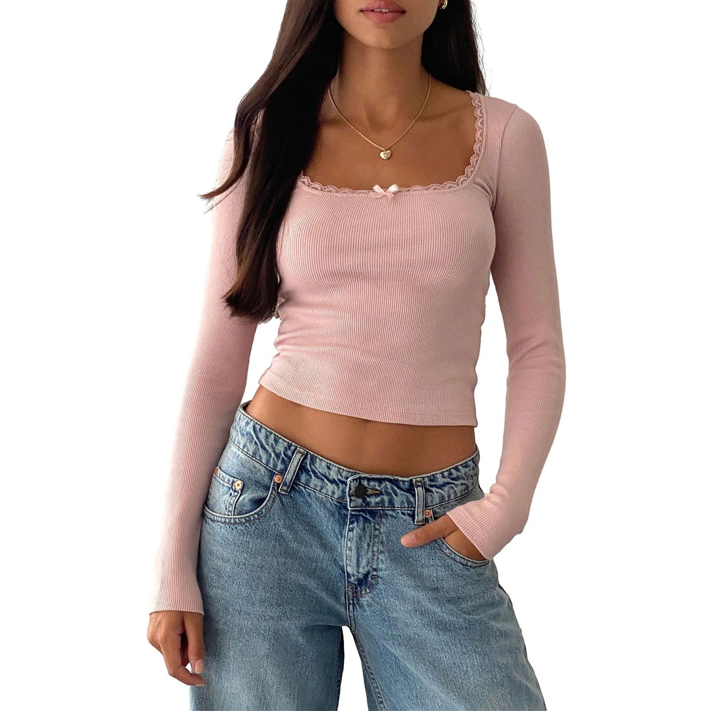 Daisy Lace Trim T-shirt - Montfash