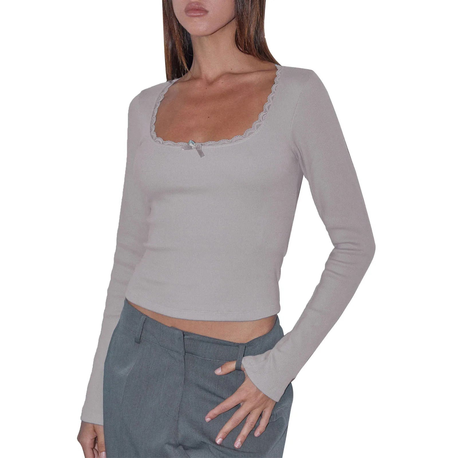 Daisy Lace Trim T-shirt - Montfash