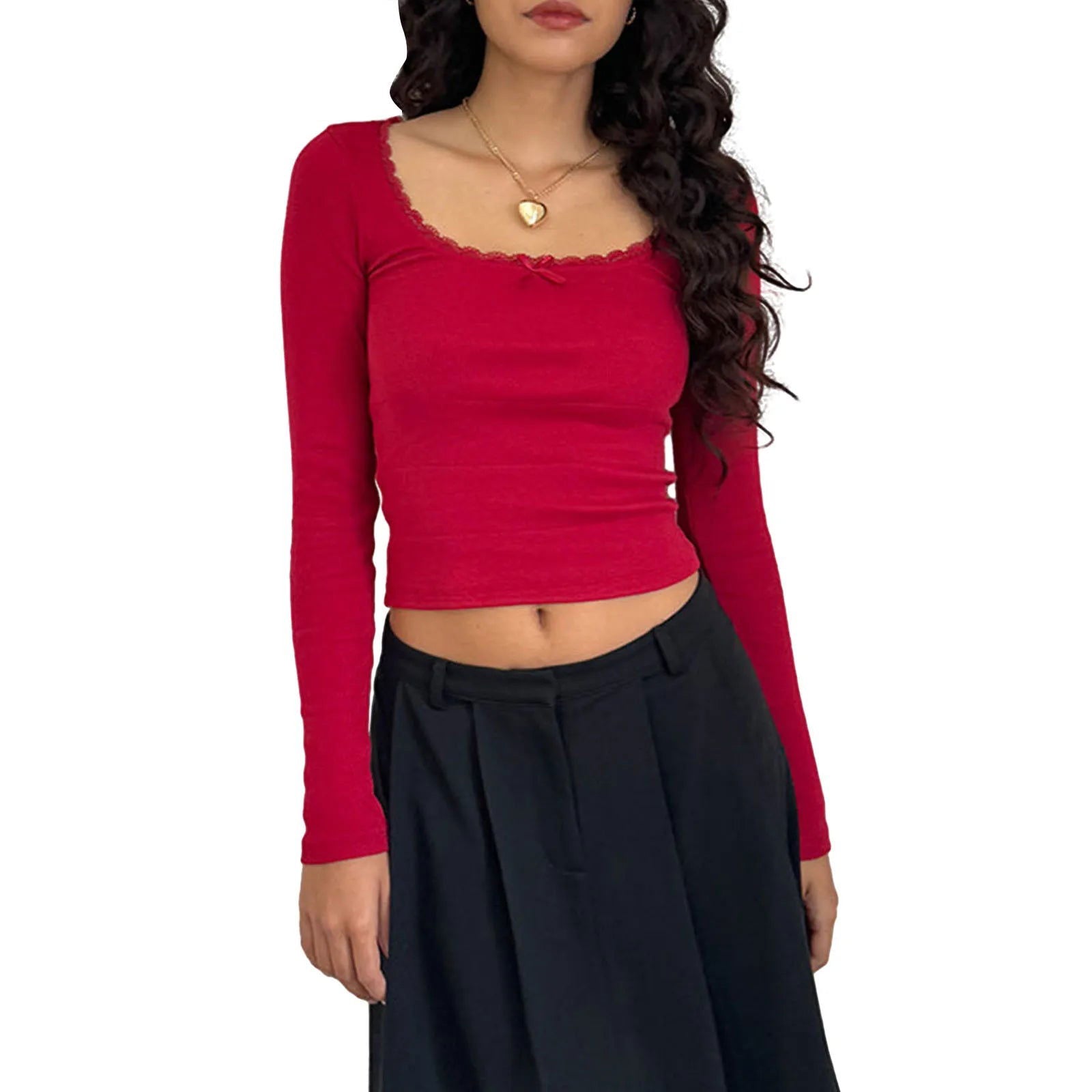 Daisy Lace Trim T-shirt - Montfash