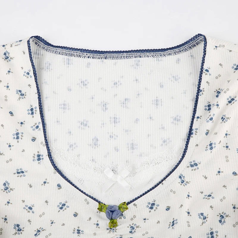 Ella Lace Trim T-Shirt - Montfash
