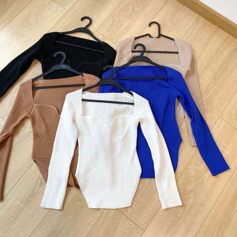 Ella Square Collar Sweater - Montfash