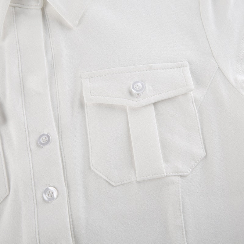 Esther Basic Cute Button T-Shirt - Montfash