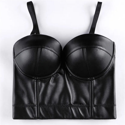 Eva Leather Corset Top - Montfash