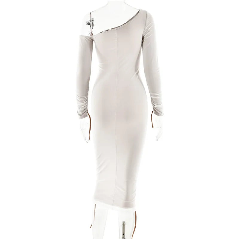 Grace Diagonal Collar Dress - Montfash