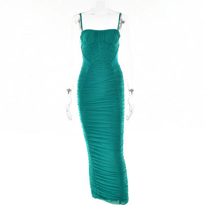 Grace Ruched Maxi Dress - Montfash