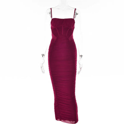 Grace Ruched Maxi Dress - Montfash