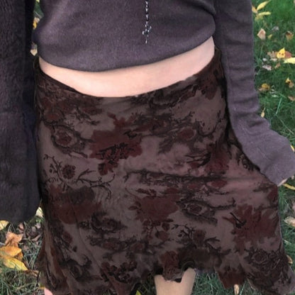 Fairy Grunge Mesh Midi Skirt