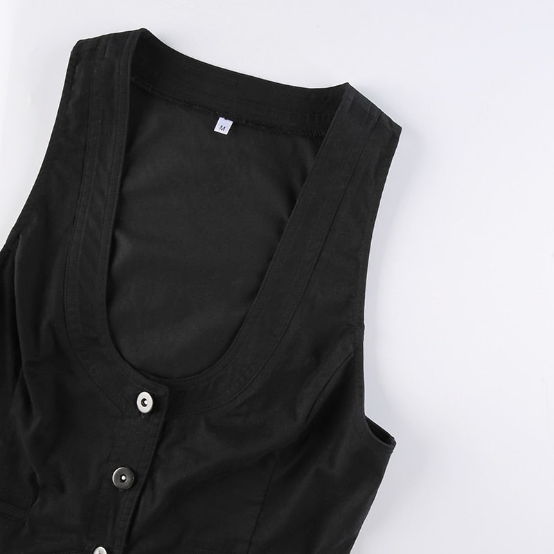 Y2k Button Vest