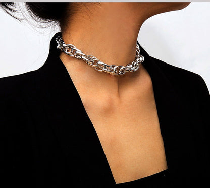 Heavy Metal Chain Choker Necklace - Montfash