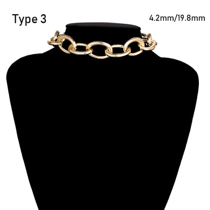 Heavy Metal Chain Choker Necklace - Montfash