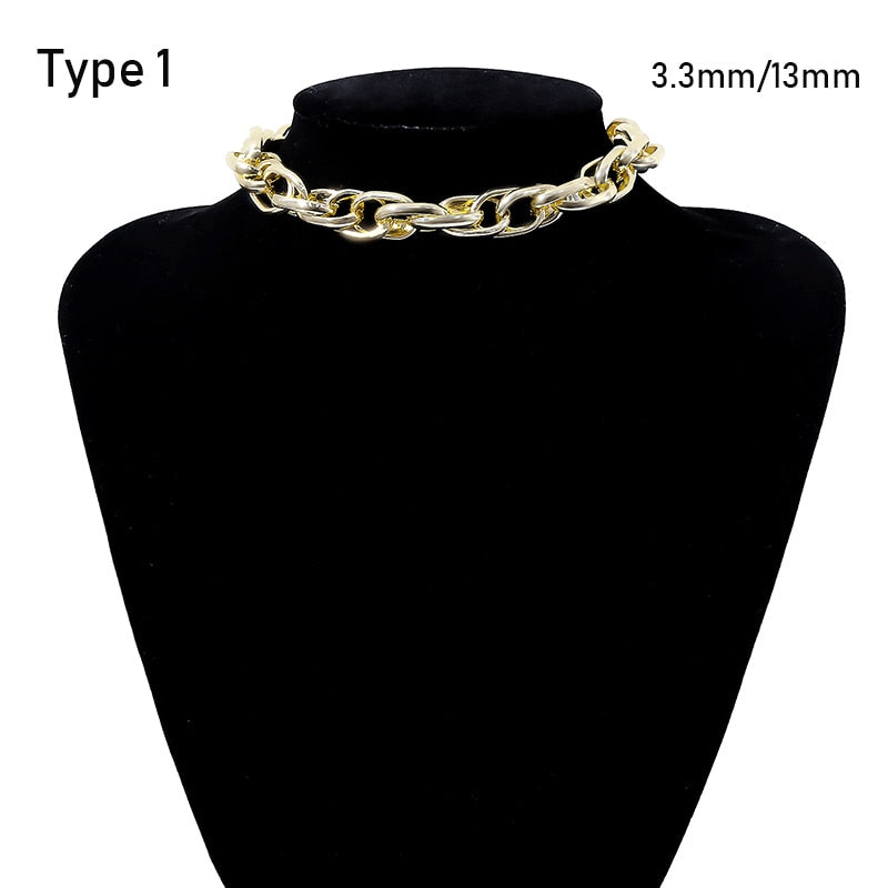 Heavy Metal Chain Choker Necklace - Montfash