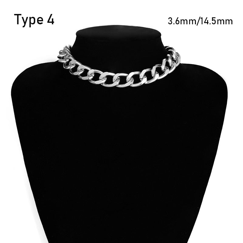 Heavy Metal Chain Choker Necklace - Montfash