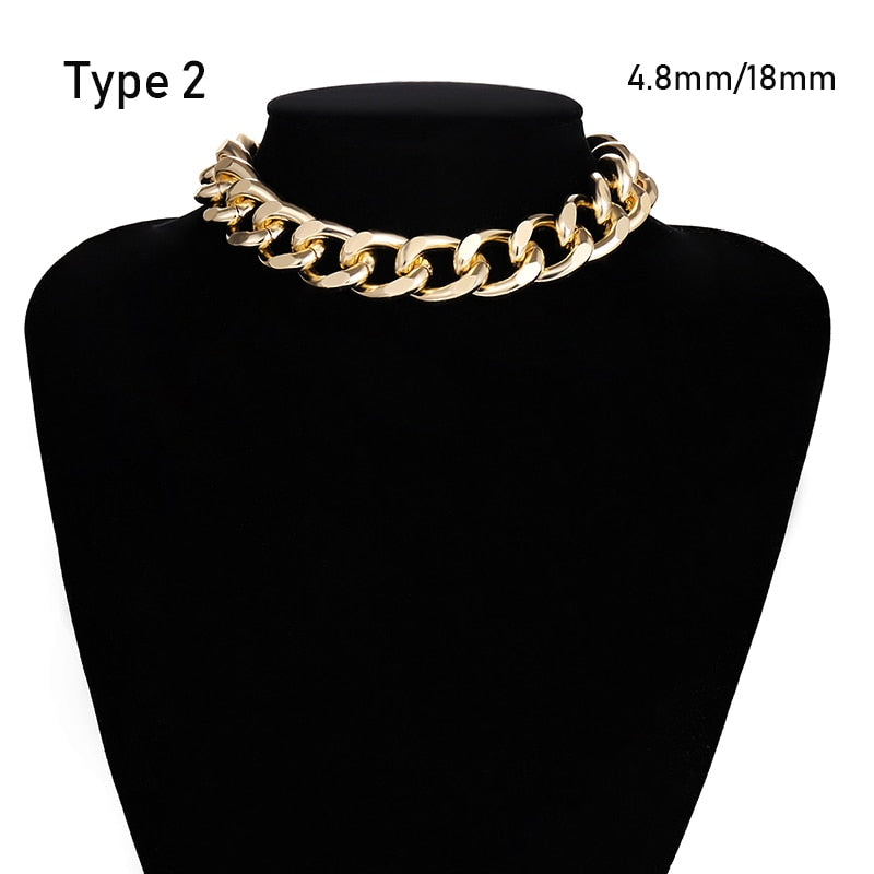 Heavy Metal Chain Choker Necklace - Montfash
