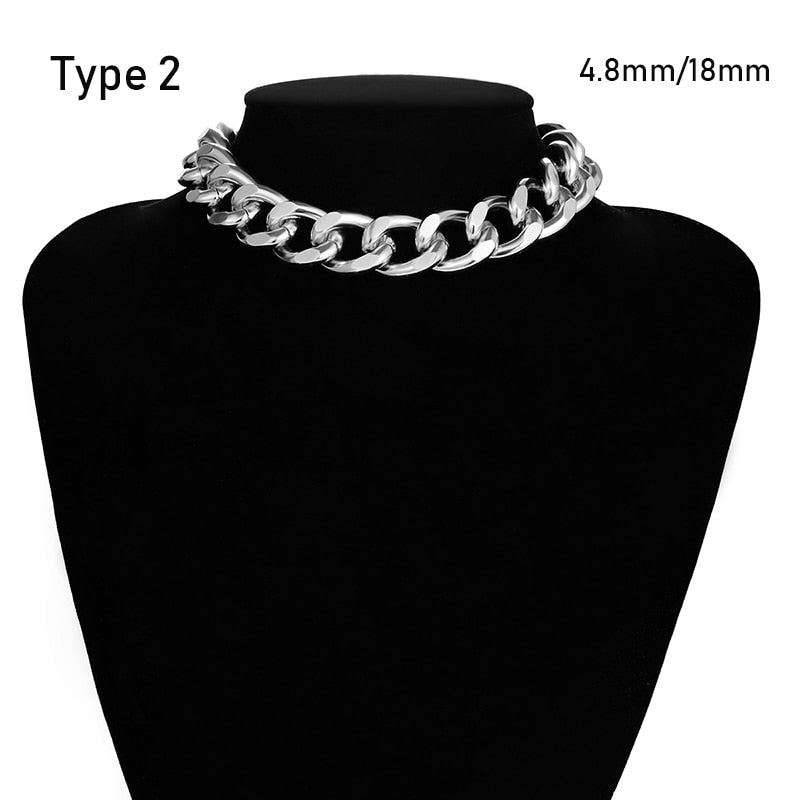 Heavy Metal Chain Choker Necklace - Montfash