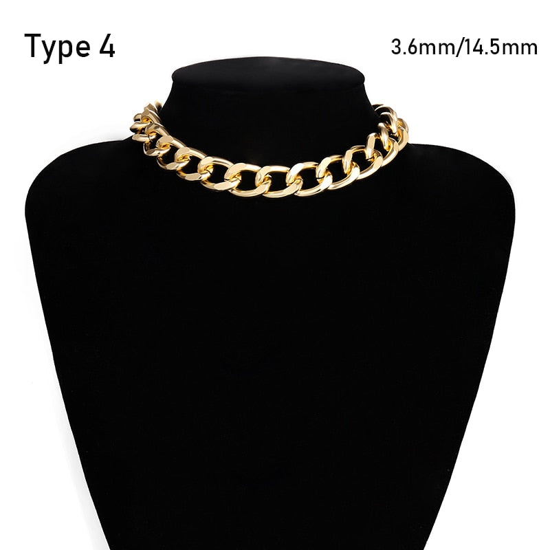 Heavy Metal Chain Choker Necklace - Montfash
