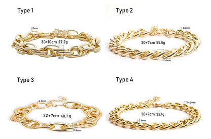 Heavy Metal Chain Choker Necklace - Montfash
