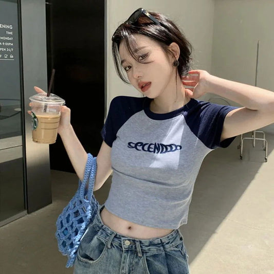 Ivy’s Patchwork Letter Crop Top - Montfash