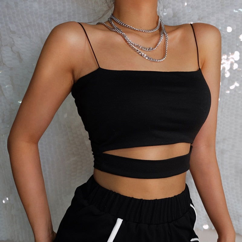 Kaia Casual Cut-Out Cami Top - Montfash