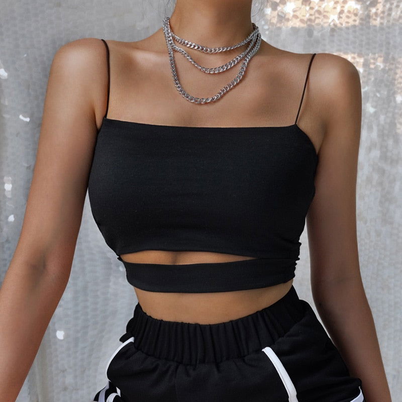 Kaia Casual Cut-Out Cami Top - Montfash
