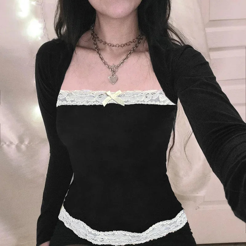 Lila Milkmaid Crop Top - Montfash