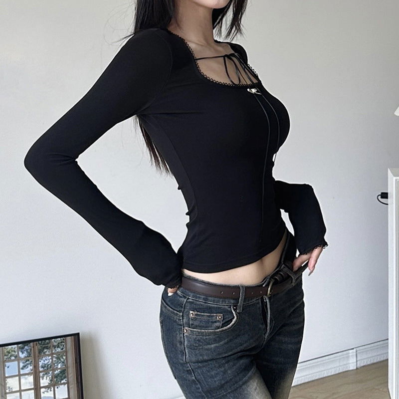 Lila Milkmaid Crop Top - Montfash