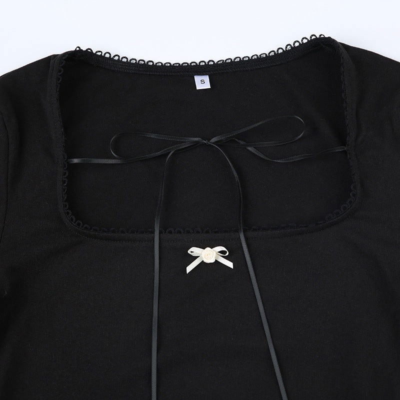 Lila Milkmaid Crop Top - Montfash