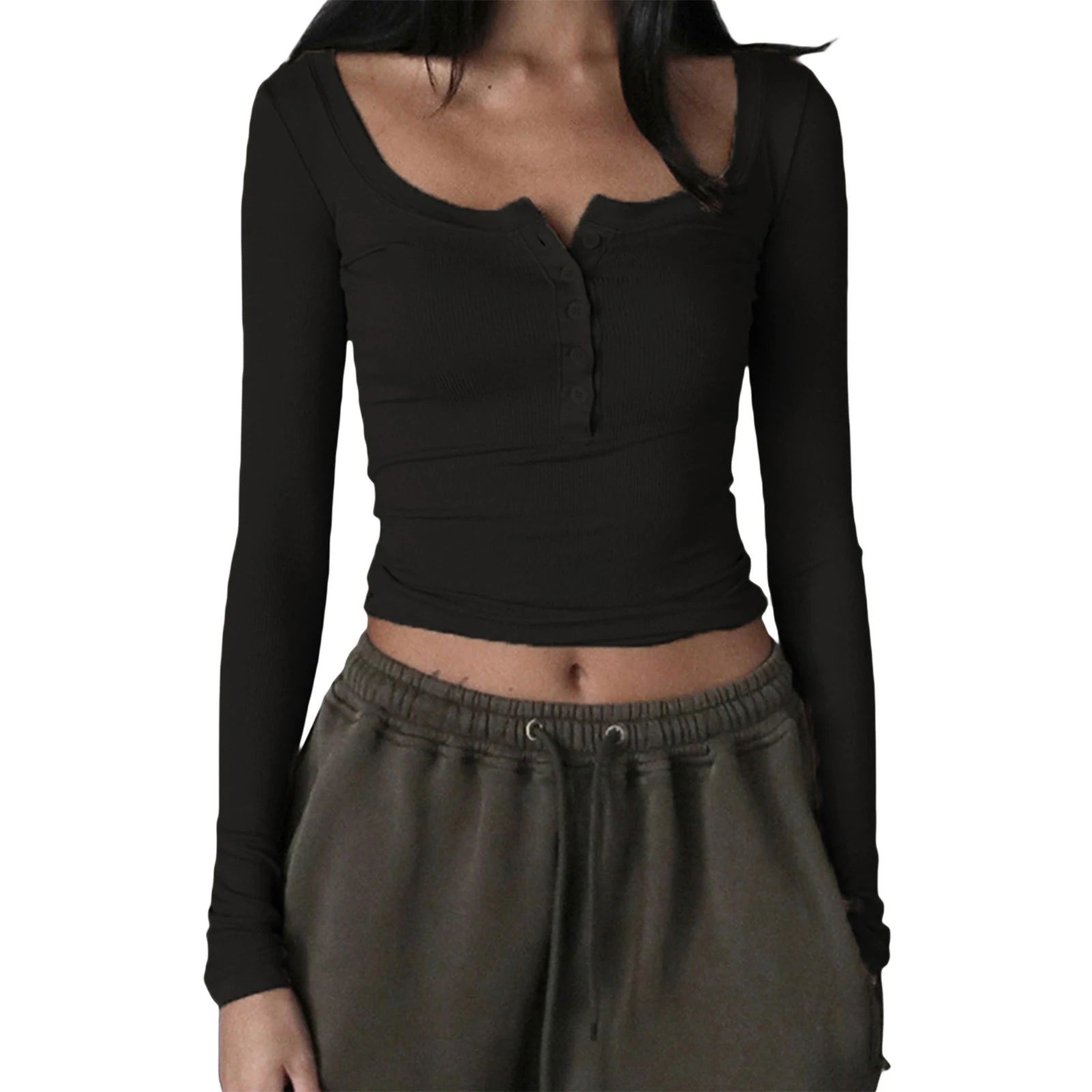 Lily Square Neck Crop Top - Montfash
