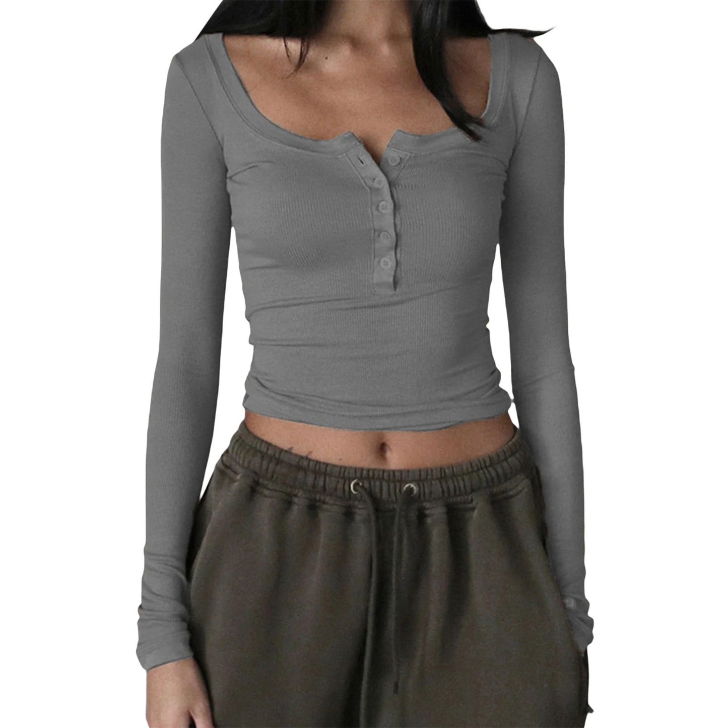 Lily Square Neck Crop Top - Montfash