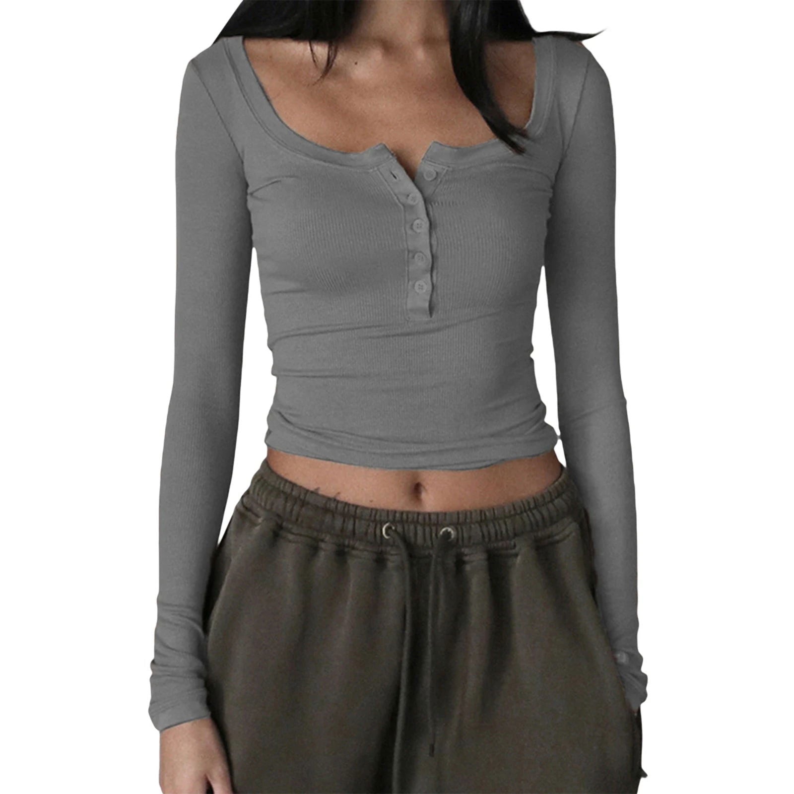 Lily Square Neck Crop Top - Montfash