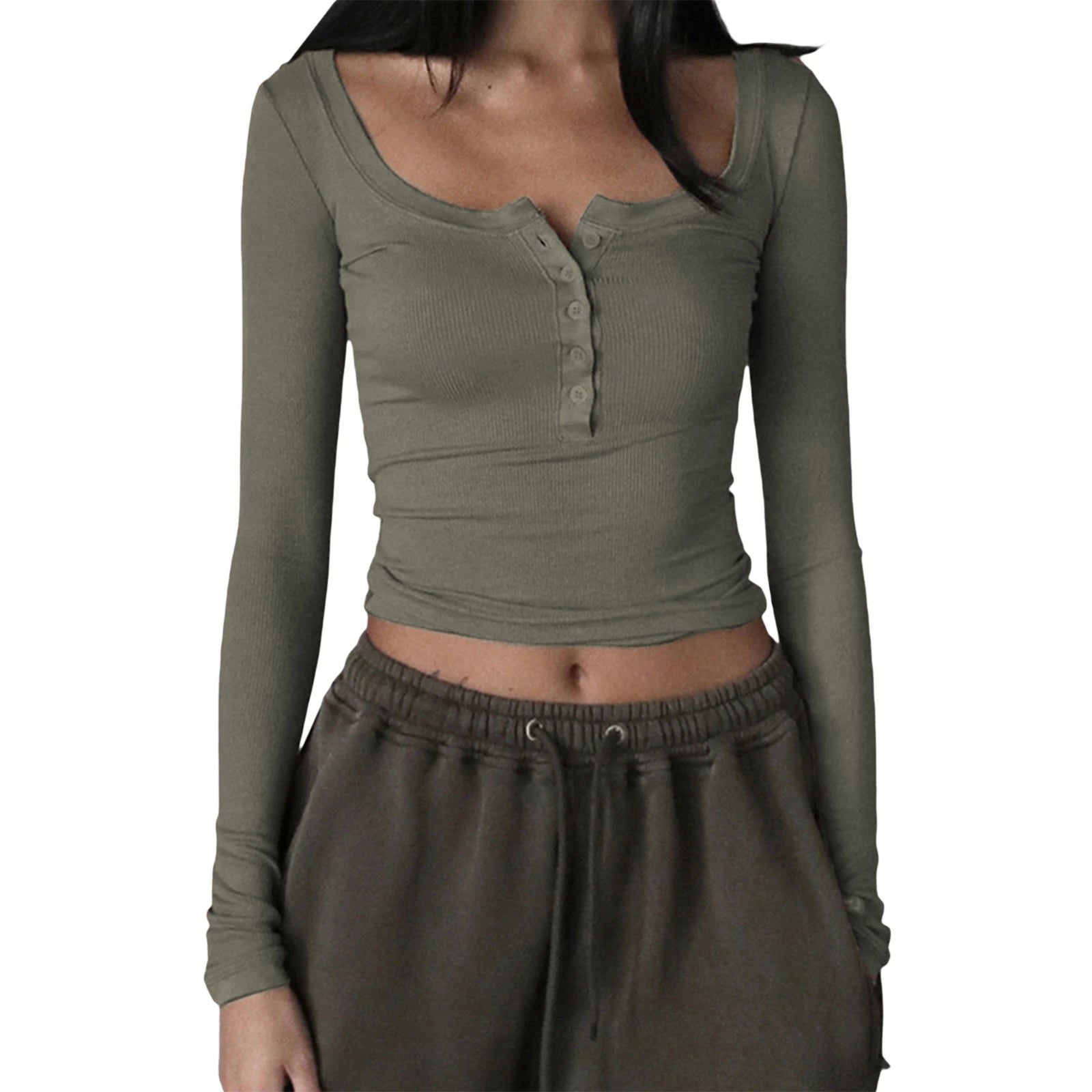 Lily Square Neck Crop Top - Montfash