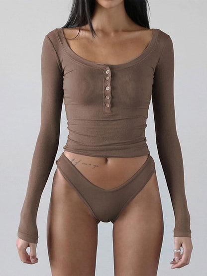 Lily Square Neck Crop Top - Montfash