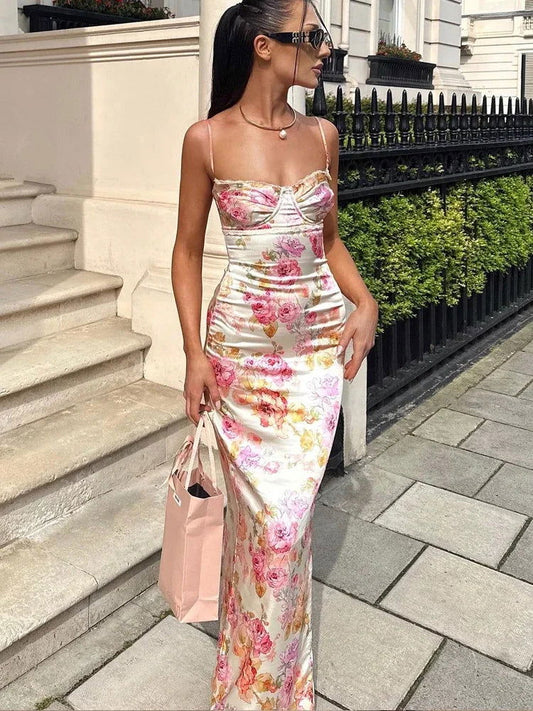 Luna Floral Maxi Dress - Montfash