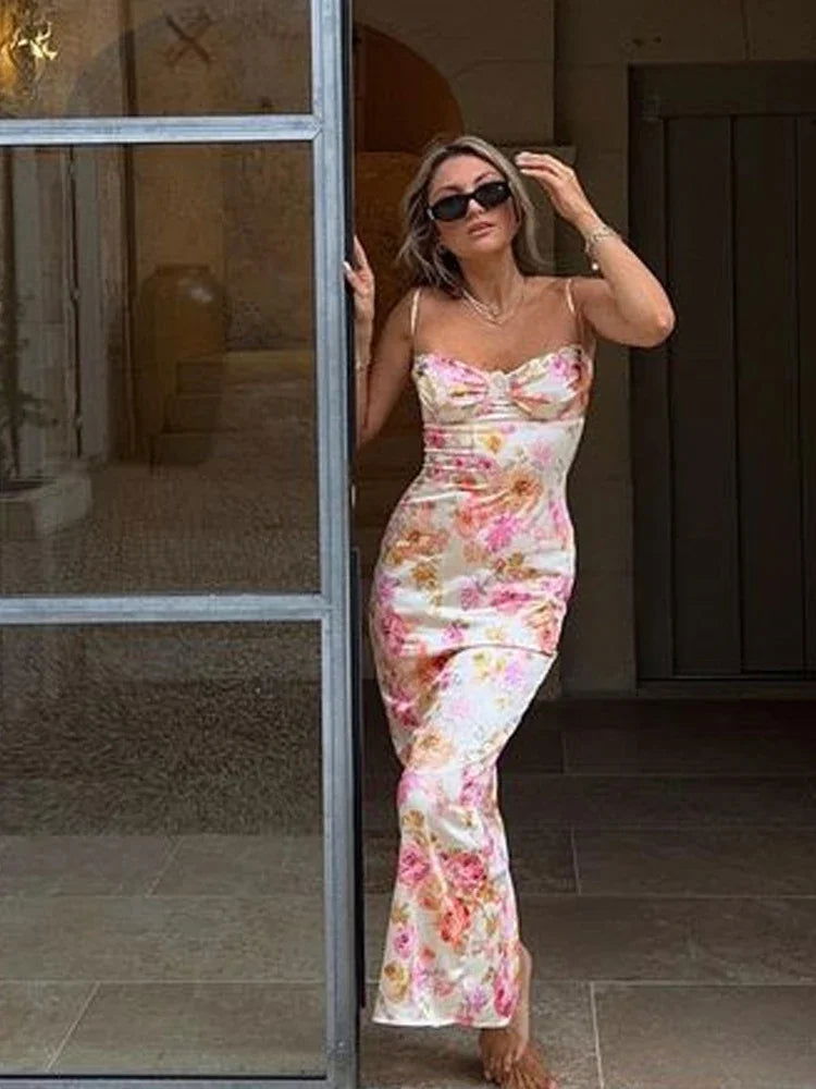 Luna Floral Maxi Dress - Montfash