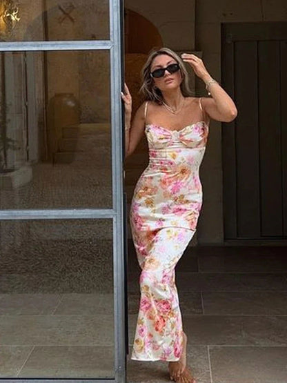 Luna Floral Maxi Dress - Montfash